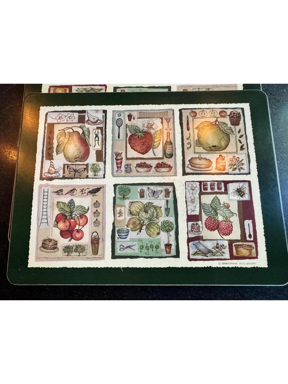 Vintage Pimpernel Botanical Fruit Placemats – Set of 6
